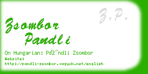 zsombor pandli business card